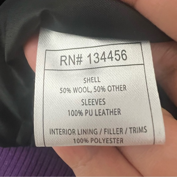 Brand X Los Angeles Reaper Banners Varsity Jacket Purple Streetwear Goth Wool M - Picture 13 of 15